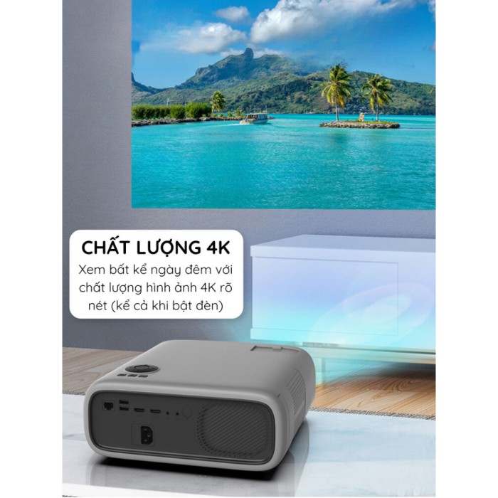 Máy chiếu mini KAW XMAX10 Kết nối wifi cho gia đình, văn phòng, trường học đa năng