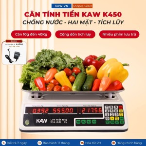 Cân Tính Tiền Điện Tử KAW K550 – Cân 10g-40kg, Nhiều Phím Lưu Trữ, Hai Mặt Hiển Thị, Dễ Sử Dụng