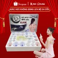 Bộ Giác Hơi Chân Không KAW 24 Cốc Chính Hãng - Không Dùng Lửa, Kèm Dụng Cụ Cạo Gió Giảm Mệt Mỏi, Bảo Hành 12 Tháng