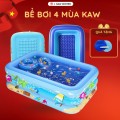 Hồ Bơi Phao 2m6 - 3 Tầng KAW Chính Hãng - Thành Cao, Chống Trượt, Đa Dạng Kích Thước