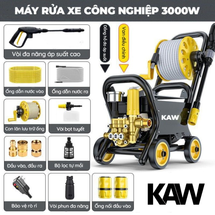 Máy Rửa Xe Đa Năng Siêu Mạnh Mẽ 335A KAW- Giải Pháp Hoàn Hảo Cho Việc Vệ Sinh Xe Của Bạn.