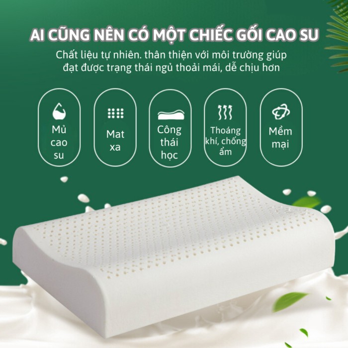 Gối cao su non KAW dành cho dân văn phòng– Thoải mái, giảm nhức mỏi cổ vai, giữ tư thế ngủ đúng chuẩn.