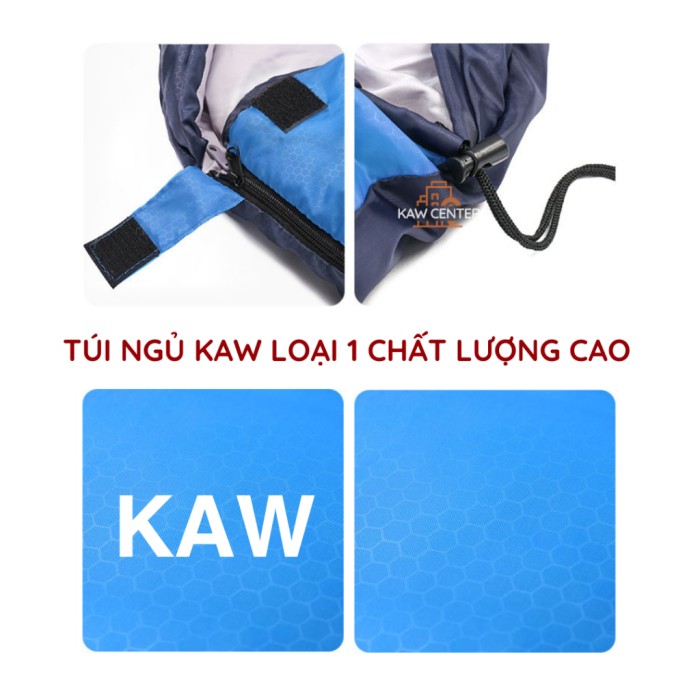 Túi Ngủ KAW – Chất Liệu Cao Cấp, Siêu Gọn, Chống Thấm, Siêu Nhẹ, Mềm Mại, Giữ Nhiệt Tốt, Thoáng Khí