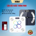 Cân Sức Khỏe Thông Minh KAW - Phân Tích 12 Chỉ Số Cơ Thể, Cảm Biến Siêu Nhạy, Kết Nối Bluetooth, Màn Hình LED Hiển Thị Rõ Nét