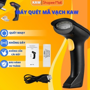 Máy quét mã vạch không dây đa tia chính hãng KAW, Siêu nhạy, đa tia, QRcode, Bluetooth điện thoại