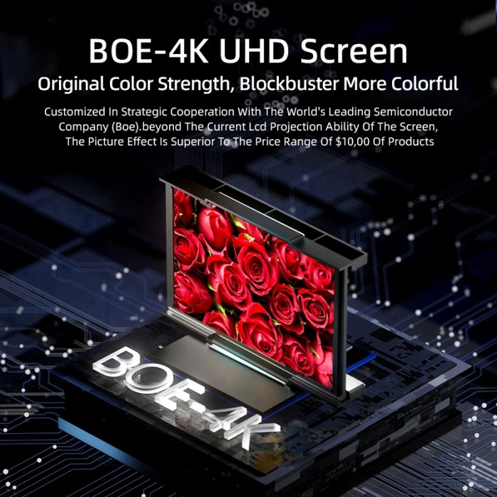 Máy chiếu KAW A8 9000 Lumens - Công Nghệ LED Hiện Đại, Độ Phân Giải Full HD, Hỗ Trợ 4K, Kết Nối WiFi & Bluetooth