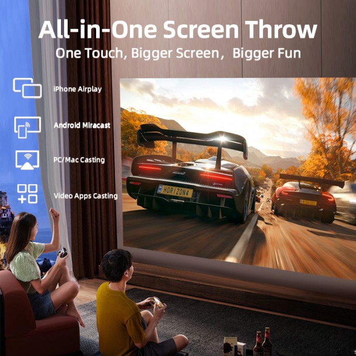 Máy Chiếu KAW Smart 4K WiFi - Giải Trí Đỉnh Cao Với Công Nghệ LED Hiện Đại