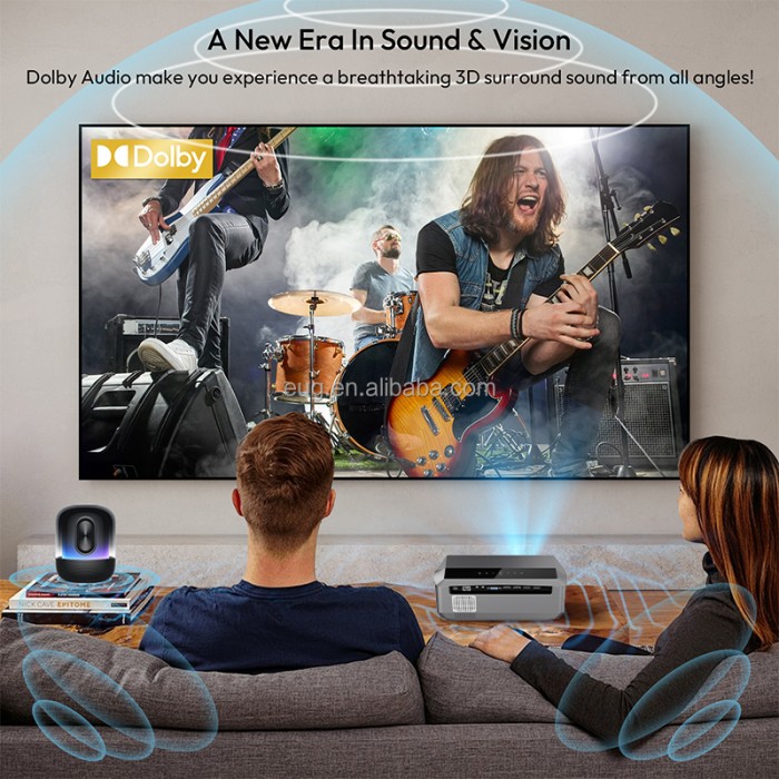 Máy chiếu KAW Smart 4K WiFi - Công Nghệ LED Cao Cấp, Trình Chiếu Siêu Nét