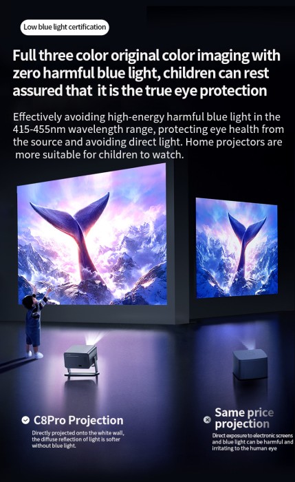 Máy chiếu 4K KAW C8pro - Trải Nghiệm Rạp Chiếu Phim Tại Nhà