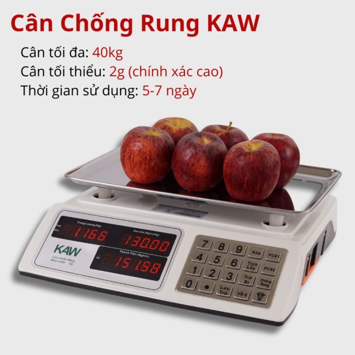 Cân Điện Tử KAW Chống Rung, Ổn Định Tuyệt Đối, Kết Quả Tin Cậy