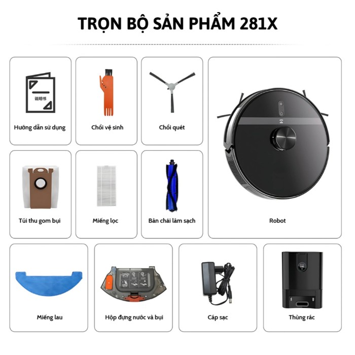 Robot Hút Bụi Thông Minh KAW, Hút Bụi Mạnh Mẽ, Di Chuyển Linh Hoạt, Sạch Mọi Ngóc Ngách