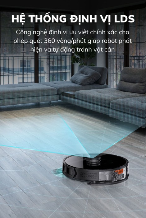 Robot Hút Bụi Thông Minh KAW, Hút Bụi Mạnh Mẽ, Di Chuyển Linh Hoạt, Sạch Mọi Ngóc Ngách