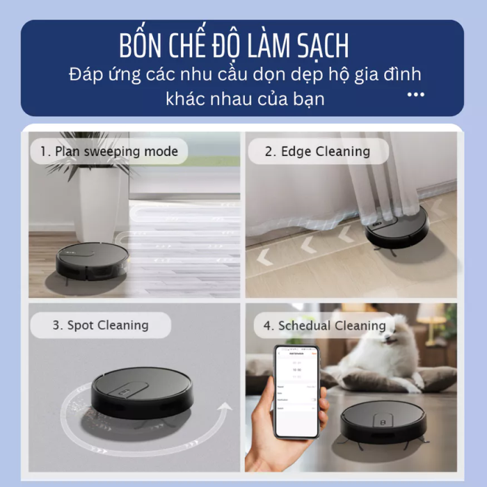 Robot Hút Bụi Lau Nhà KAW Chính Hãng - Sạch Sàn Nhà Toàn Diện, Tiết Kiệm Thời Gian