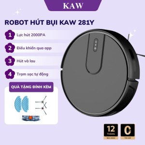 Robot Hút Bụi Lau Nhà KAW Chính Hãng - Sạch Sàn Nhà Toàn Diện, Tiết Kiệm Thời Gian