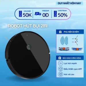 Robot Hút Bụi KAW 281L Chính Hãng - Sạch Sàn Nhà Tự Động, Tiết Kiệm Thời Gian