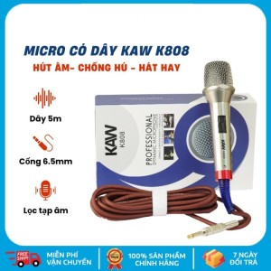 Micro Karaoke KAW K808, Lọc Tiếng Ồn, Giọng Hát Rõ Ràng, Karaoke Tuyệt Đỉnh