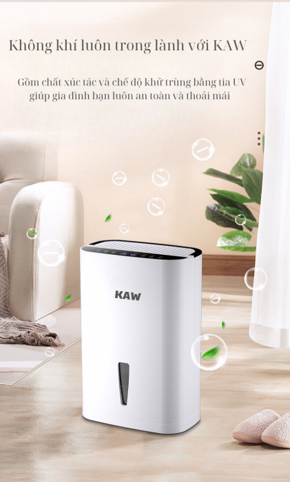 Máy Hút Ẩm KAW 4L, Máy hút ẩm gia đình dung tích lớn, Công nghệ Nhật Bản