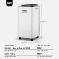 Máy Hút Ẩm KAW 12L, Lọc không khí, Bảo vệ sức khỏe hô hấp, Khử mùi hôi